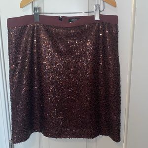 J. Crew maroon sequin mini shirt